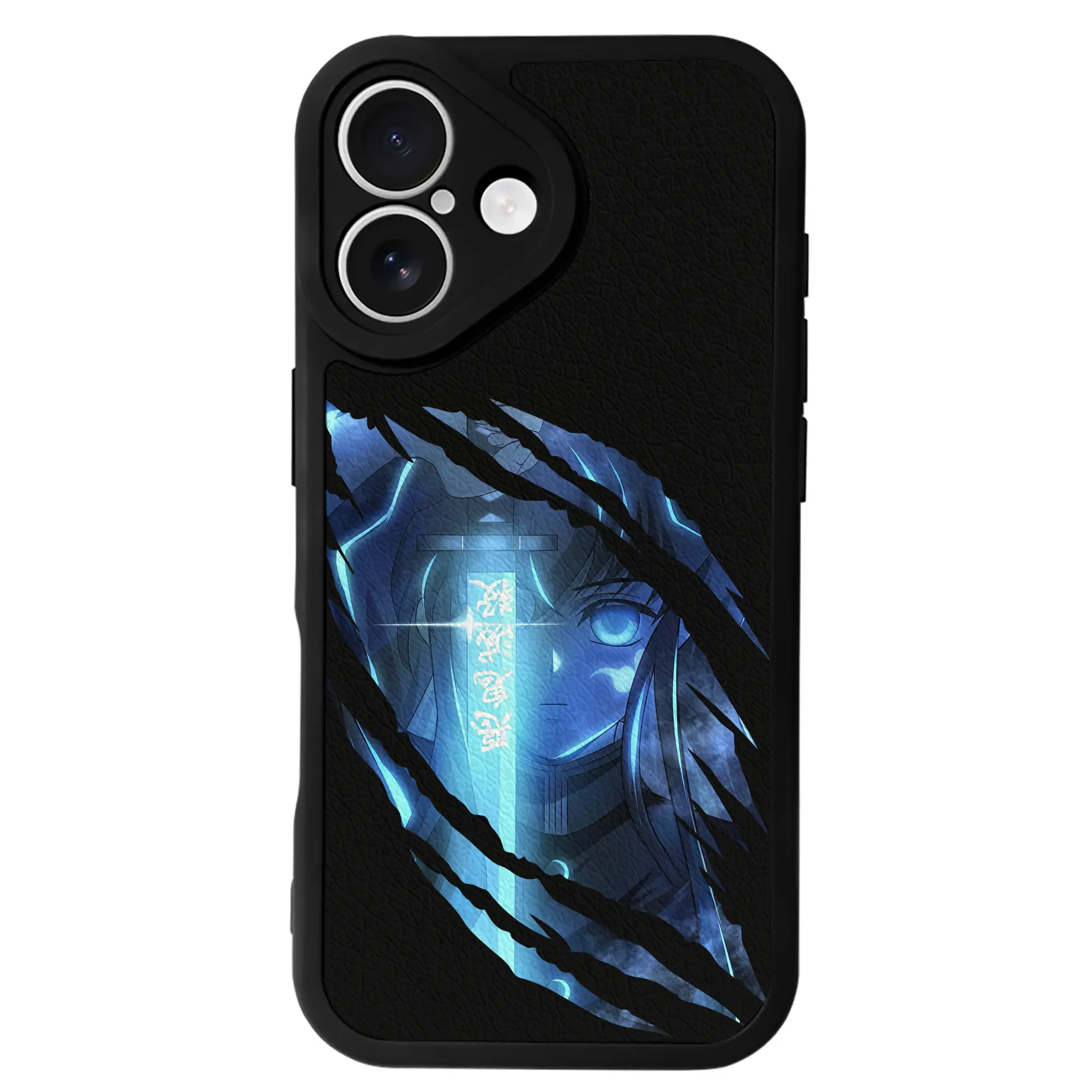 鬼滅の刃 グッズ,時透 無一郎 - IPhone 16シリーズ対応 ・ シリコンスマホケース ・ レザー調 ・ 高精度フィット ・ 耐衝撃 ・ ワイヤレス充電対応 ・ 精密カット